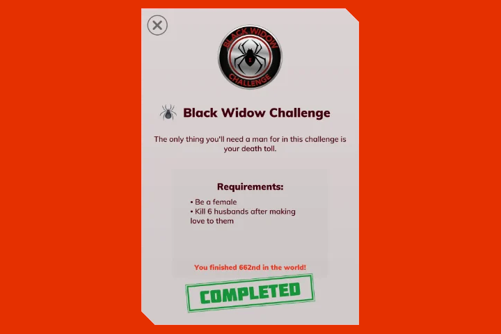 Black Widow Challenge Complete