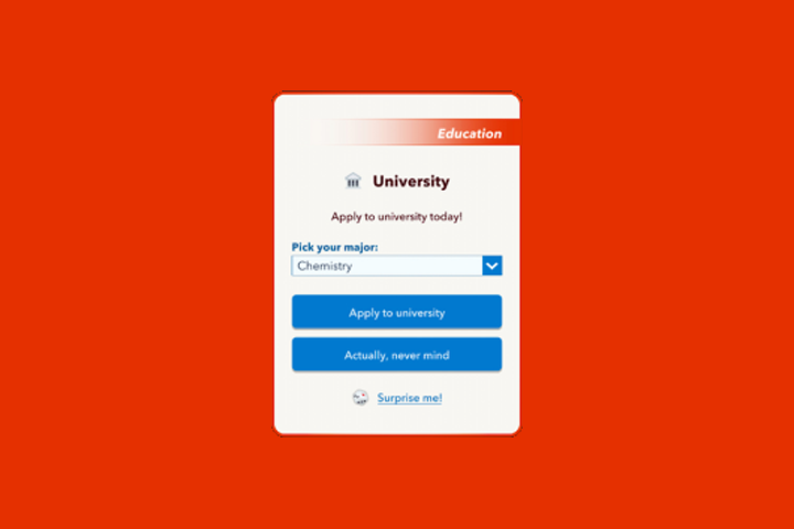 University Majors Bitlife